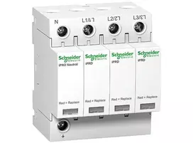 Schneider Electric Schneider Viršįtampis ribotuvas C 3P + N 65kA su papildomu kontaktu iPRD -65r-65kA-350V-3PN A9L65601