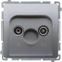 Kontakt-Simon Simon Basic R- TV antenos lizdas galutinis inox (BMZAR1 / 1.01 / 21)