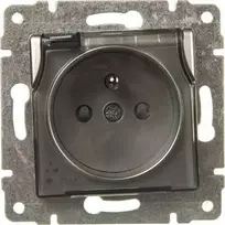 Kos Elektro System KOS VENA Vieno hermetiško lizdo su 16A 250V IP44 tarpvėžės anga ir permatomu aliuminio lakštu (514039)