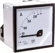 Lumel Analoginės plokštės ampermetras 200/400A, skirtas 200/5A transformatoriui 72x72mm IP50 C3 K=90 laipsnių (EA17N F41800000000)