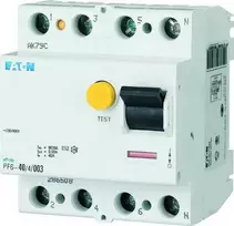 Eaton Liekamosios srovės grandinės pertraukiklis 4P 25A 0,3A tipas AC PF6-25/4/03 286506