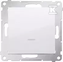 Kontakt-Simon Single-mygtukas su apšvietimu 10 AX balta (DP1L.01 / 11)