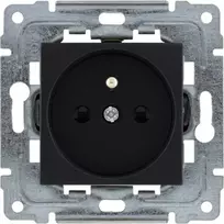 Kos Elektro System KOS Vienvietis lizdas Dante w/u 16A su juodos spalvos sklende (450934)