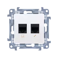 Kontakt Simon KOMPIUTERIO LAIDAS RJ45.5E+TELEFONO LAIDAS RJ12 BALTA SIMON1