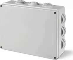 Scame Scabox 685.006 ant paviršiaus montuojama instaliacinė dėžutė 150X110X70mm su IP55 riebokšliais, pilka