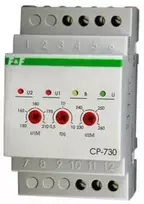 F&F CP- 730 įtampos relė su laiko užraktu 10A 4X400V + N - CP- 730