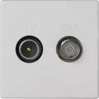 Kontakt-Simon K45 TV- SAT antenos lizdas, švari balta (K130A / 9)
