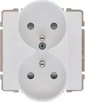 Kos Elektro System KOS Dvivietis lizdas KOS 66 diafragmos įžeminimas 16A 250V IP40 balta (660447)