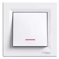 Schneider Electric Asfora vienas jungiklis su apšvietimu 16A baltas EPH1430321