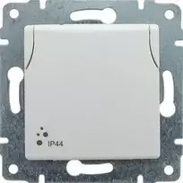 Kos Elektro System KOS Vieno lizdo Vena hermetinis įžeminimas 16A 250V IP44 atvartas baltas (510439)