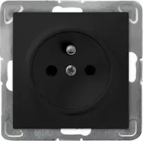 Ospel IMPRESJA Vienvietis lizdas su įžeminimu, juodas metalinis GP-1YZ/m/33