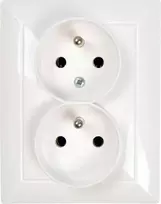 Legrand Dvivietis lizdas Valena Gyvybės tipas monoblokinis su žeme 16A balta (753186)