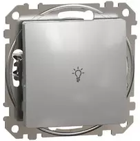 Schneider Electric Sedna dizainas Lengvas mygtukas sidabro aliuminio SDD113132