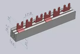 Sujungimo šyna ETI IZ12/1F/12, 80A