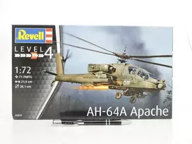 Revell AH-64A Apache 1:72 sraigtasparnio plastikinis modelio surinkimo rinkinys