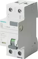 Siemens Liekamosios srovės grandinės pertraukiklis 2P 40A 30mA 230V tipas F 5SV3314-3