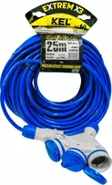 KEL Konstrukcinis ilgintuvas 3 lizdų be 25m /H07BQ-F 3x1.5/ IP54 pilka/mėlyna W-01183