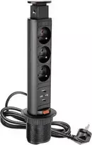 GTV Kištukinis lizdas su įžeminimu 2 x USB 2.1A 5V 1.5m (AE- BPW3U60U- 20)