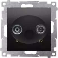 Kontakt-Simon Simon 54 R-TV antenos lizdo galas praleidžiamiesiems lizdams (modulis) matinė juoda DAZ.01/49