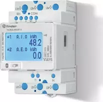Finder Dvikryptis trifazis energijos matuoklis MID 80A Modbus RS485 NFC Daugiafunkcis 7M.38.8.400.0212