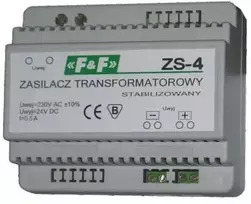 F&F 230VAC / 24VDC 12W 0.5A ZS-4 stabilizatorius