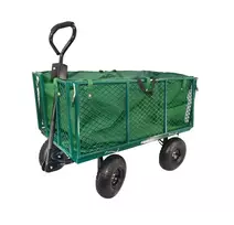 AWTOOLS Aukštas sodo vežimėlis su dangčiu, 300 kg