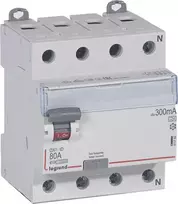 Legrand diferencinis srovės perjungiklis 4P 80A 0.3A A tipo P304 DX3 (411782)