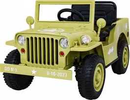 Ramiz Elektrinė mašina vaikams Retro Military Elektrinė mašina vaikams