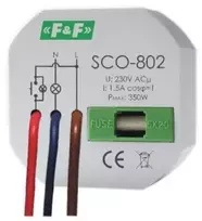 F&F SCO-802 šviesos reguliatorius su 230V AC 350W atminties pilku SCO-802