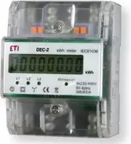 Eti-Polam 3 fazės elektros skaitiklis 3 x 63A 3 x 230 / 400V AC + N IP20 DEC2 (004804051)