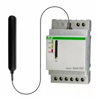 F&F GSM SMS nuotolinio valdymo relė, 2xWY, 2xWE, įjungimas/išjungimas/pranešimo maitinimas 230V AC 1NO/NC kontaktai DIN bėgelio montavimas SIMPLYMAX-P01