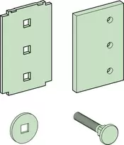 Schneider Electric Prisma Plus, P sistema, jungtis horizontaliems bėgiams l = 120mm LVS04643