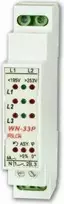 Pollin Matavimo LED įtampos indikatorius 3 x 400V su kontaktu 1Z 6A 250V AC (WN-33P)