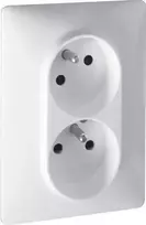 Legrand VALENA LIFE Dvigubas lizdas 2P+E su kreminėmis langinėmis (753286)