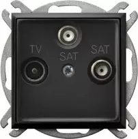 Ospel ARIA RTV-SAT lizdas su dviem SAT išėjimais juodo metalo GPA-U2S / m / 33