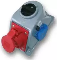PCE Fiksuotas lizdas su jungikliu L- 0- P 16A 4P 400V + 2P + Z 230V IP44 COMBO- POL (960615411W)