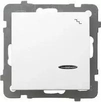 Ospel ŁP-3GS/m/00 AS Laiptinės jungiklis su apšvietimu, baltas ŁP-3GS/m/00