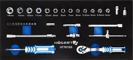 Įrankių komplektas Hogert HT7G126; 1/4''; 34 vnt.