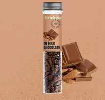 Traškūs skrudinti svirpliai "In milk chocolate"