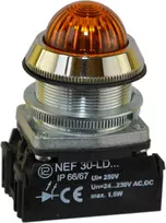 Promet Signalinė lemputė 30mm geltona 24 - 230V AC / DC (W0-LDU1-NEF30LDS G)