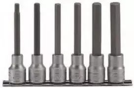 TengTools Galvučių su antgaliais rinkinys Teng Tools M1211; HEX; 1/2''; 6 vnt.