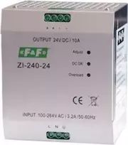 F&F Impulsinis maitinimo šaltinis 230VAC / 24VDC 240W 10A (ZI-240-24)