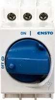 Ensto 3P 40A izoliacinis jungiklis su mėlyna rankenėle KS 3.40