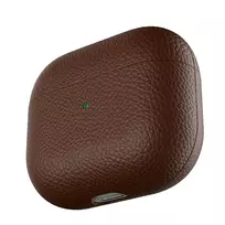 KeyBudz – PodSkinz Artisan Series odinis dėklas – rankų darbo odinis dėklas, skirtas jūsų Airpods 3 (spalva: Natural Ruda)