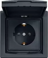 Schneider Electric ASFORA SCHUKO IP44 lizdas su 1 kartus tankiuoju rėmeliu (EPH3100371)