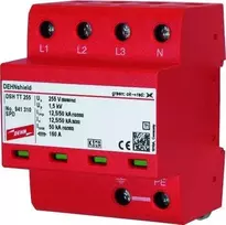 Dehn Viršįtampių ribotuvas B + C 4P 12.5 / 50kA 1,5kV DEHNshield TT 255 941310