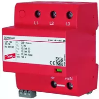 Dehn Viršįtampių ribotuvas B + C 3P 12,5 / 37,5kA 1,5kV (941305)