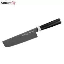 Samura MO-V Stonewash smulkinimo kirvis Nakiri peilis 167mm iš AUS 8 japoniško plieno 59 HRC