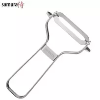 Samura Sharp & Effortless metalinis daržovių skustuvas su tiesiais 61 mm peiliais iš japoniško plieno sidabro
