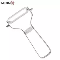Samura Sharp & Effortless metalinis daržovių skustuvas su dantytais 61 mm peiliais iš japoniško plieno sidabro
